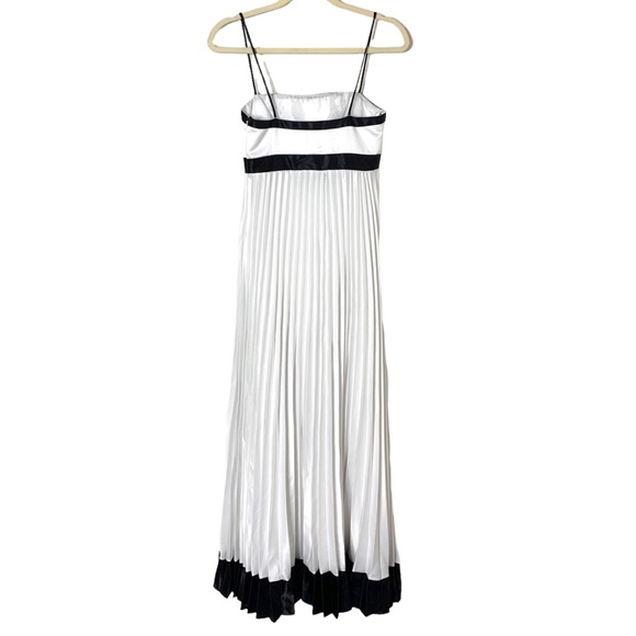 Jessica McClintock for Gunne Sax Size 3 White/Black Pleated Dress - Picture 2 of 11